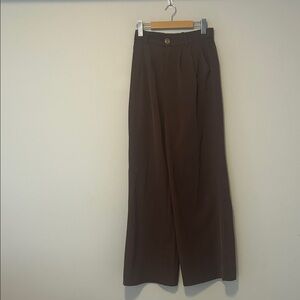 Chic Brown Women's Wide-Leg Trousers